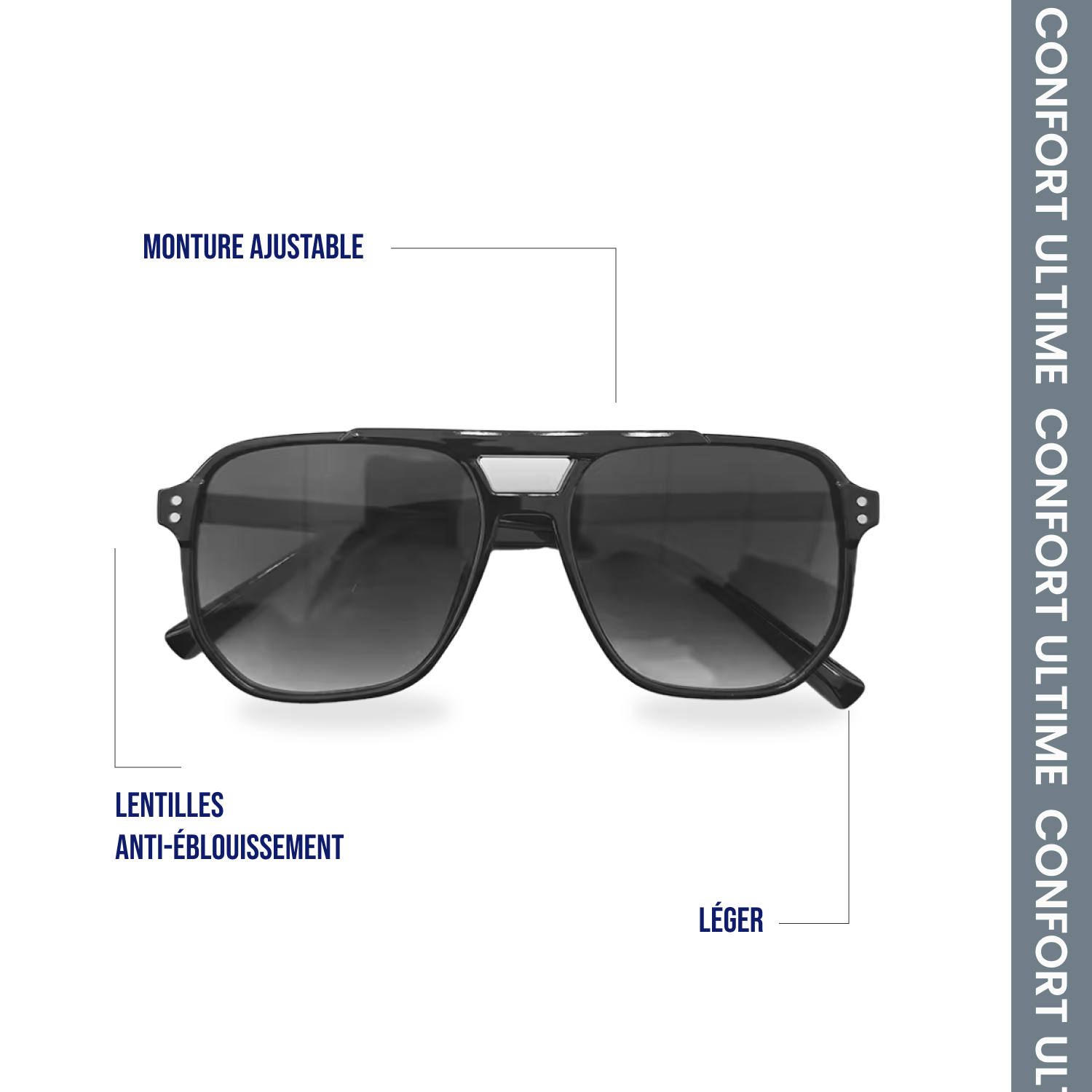Lunettes de soleil havana