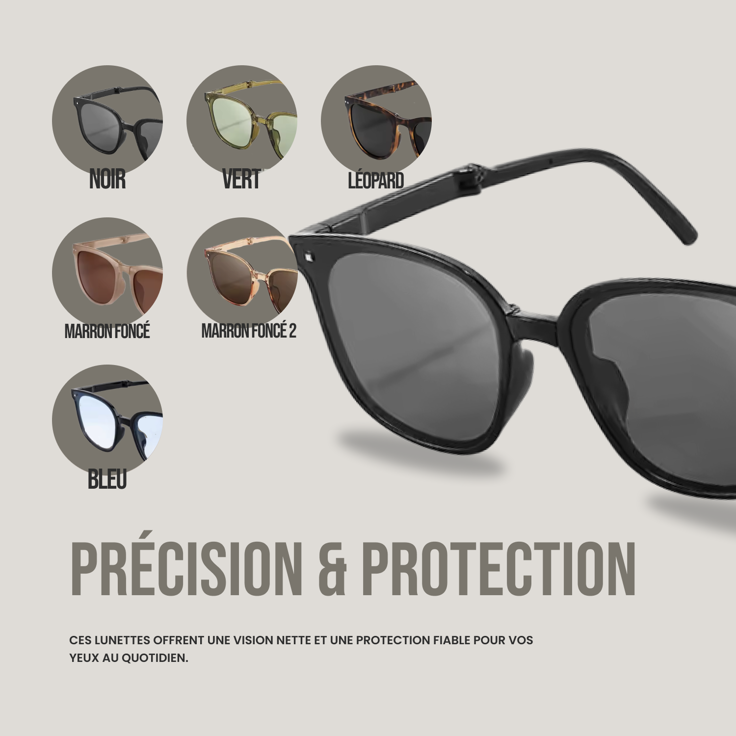 Lunettes de soleil pliantes